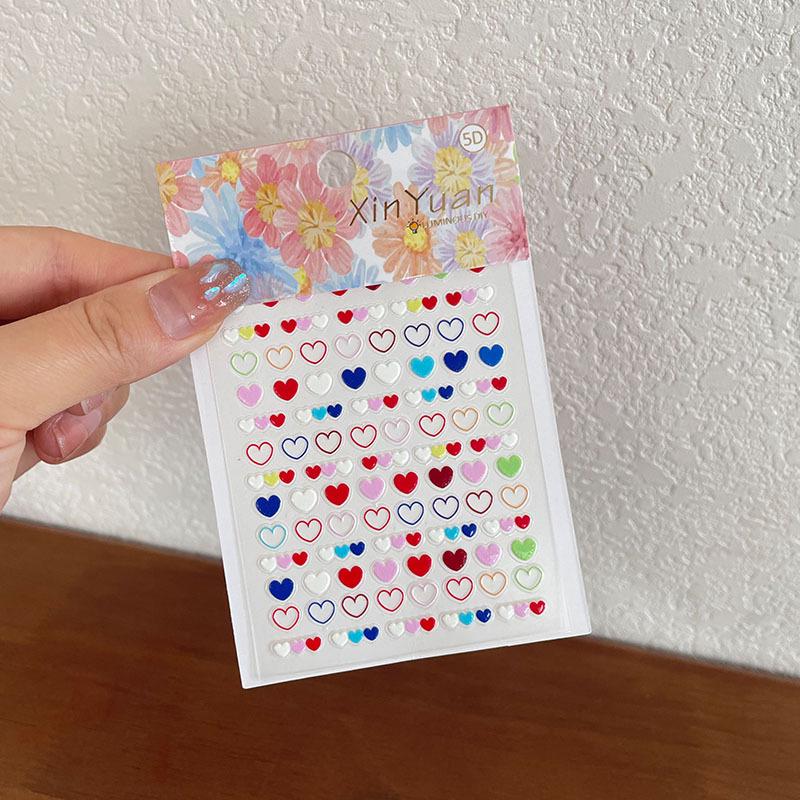 5D Embossed Cartoon Nail and Phone Stickers for Kids