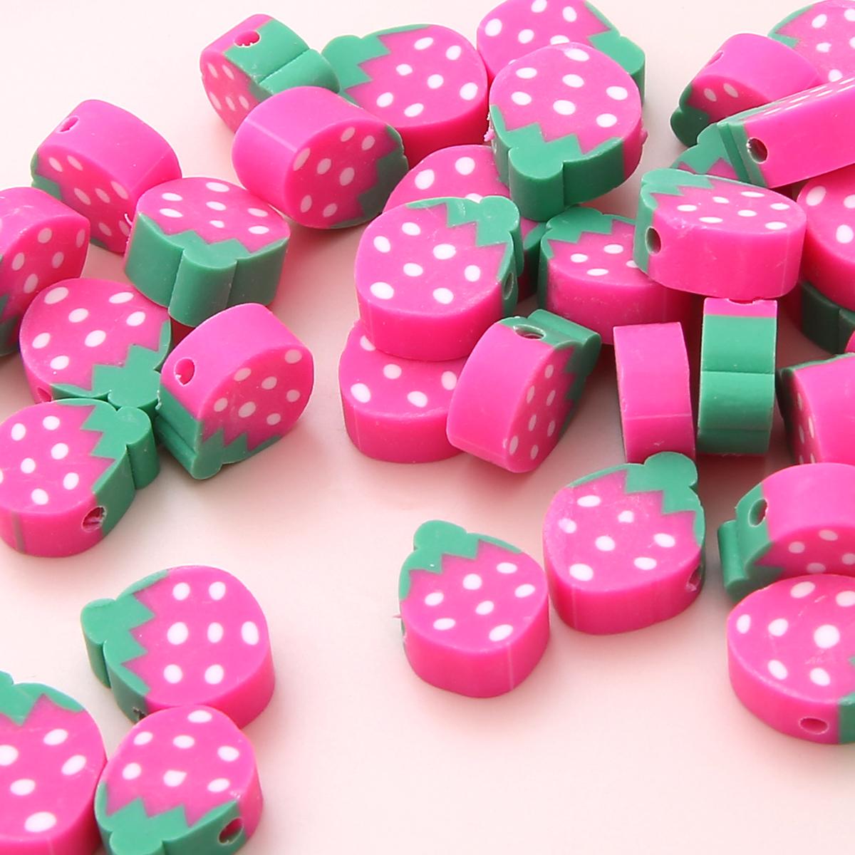

30 шт разноцветные бусины-разделители из полимерной глины в фруктовом стиле для изготовления ювелирных изделий