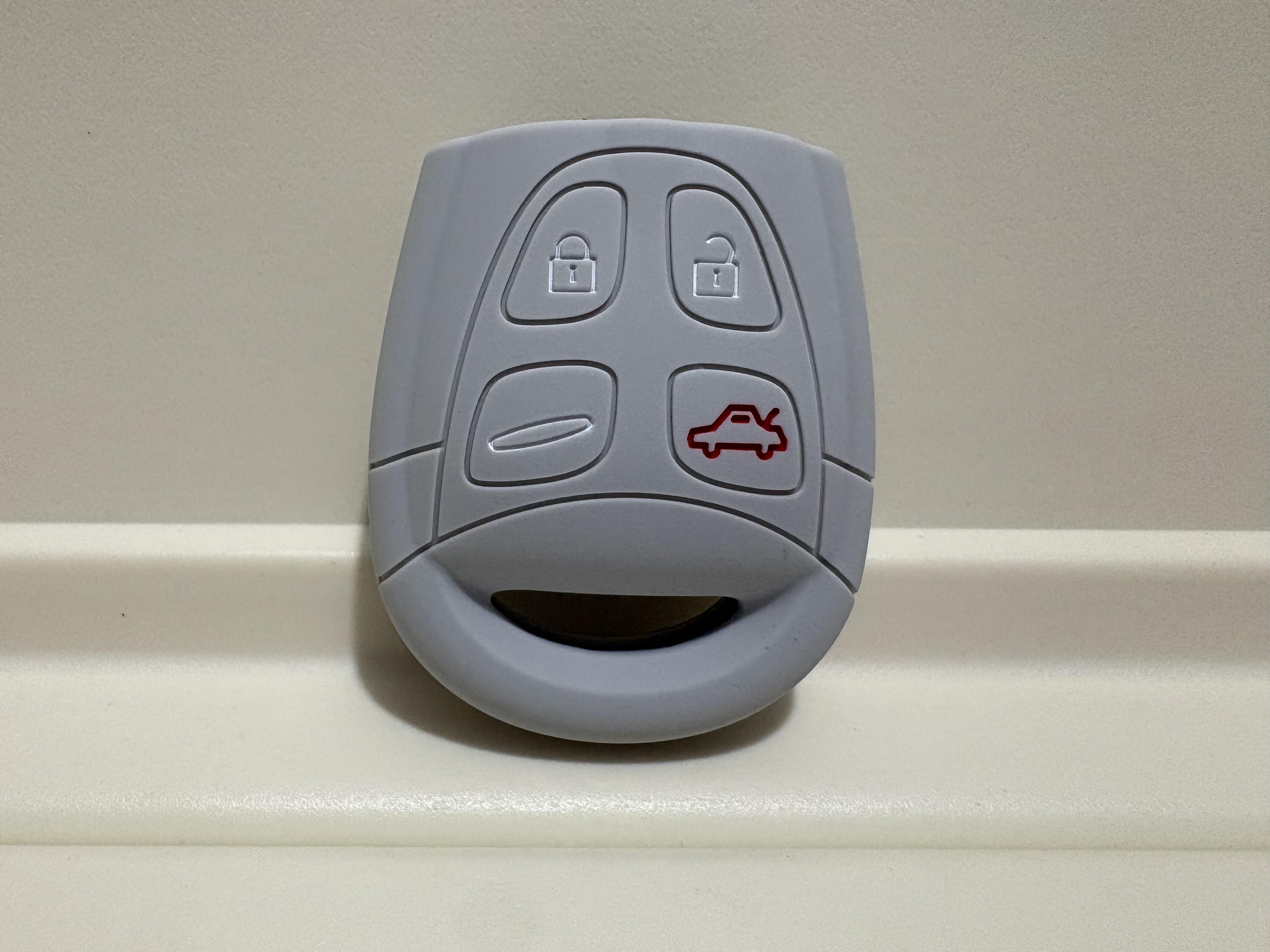 

1Pcs Of New Replacement Silicone Key Case Cover For SAAB 9-3 9-5 93 95 4 Buttons Remote Car Shell Accessories Auto Parts Selling сірий