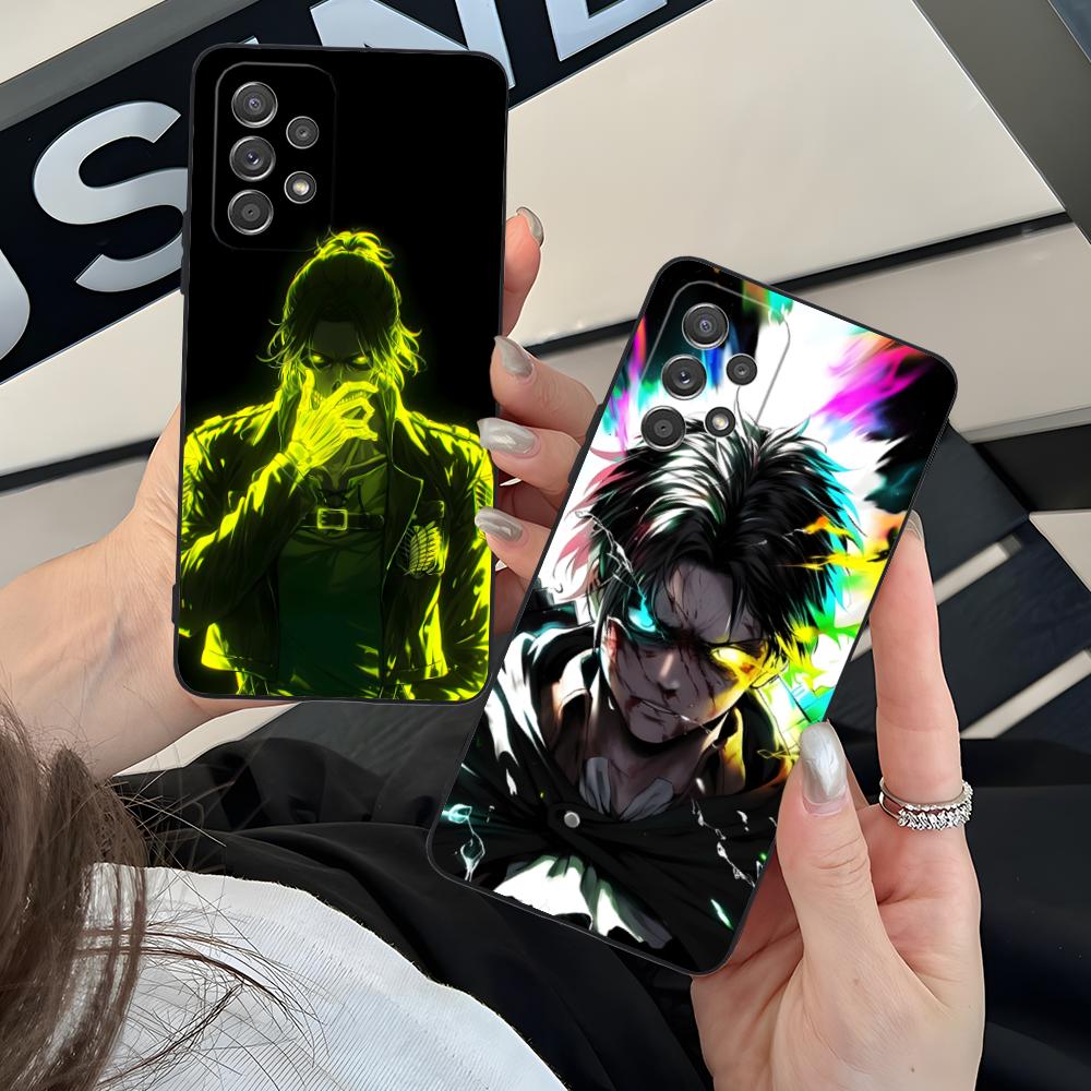 AOT Eren Mobile Cell Phone Case for Samsung Galaxy A73 72 71 70 56 55 54 53 52 36 35 34 23 16 15 5G Colour Protective Luxury