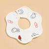 Ins Double-sided Cotton Waterproof Bib Crepe 360-degree Rotating Saliva Towel Children's Breathable Gauze Baby Bib