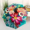 1pc Floral Bouquet Automatic Open/Close Umbrella - Compact Travel Umbrella, 8-Rib Heavy-Duty Construction, Ideal Gift, Outdoor Accessory, St