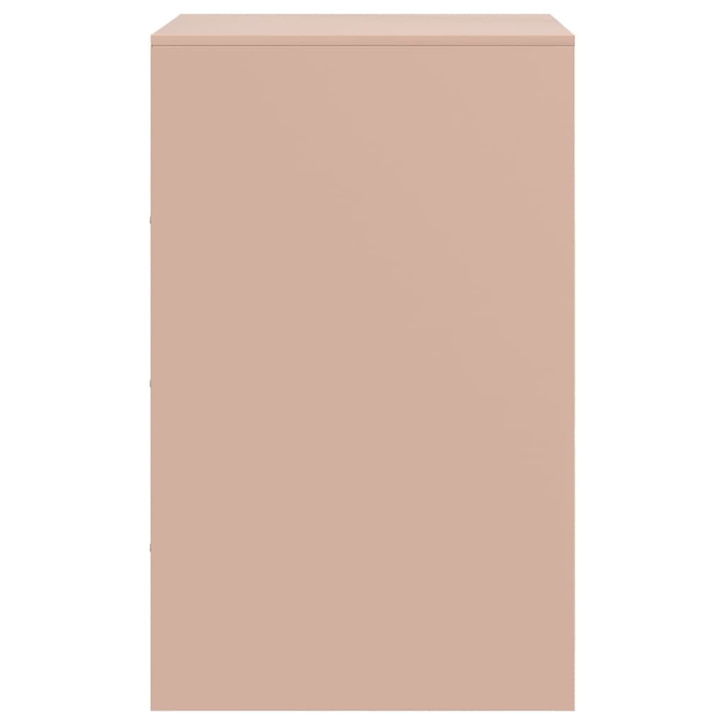 Pink Nightstand 34.5 x 39 x 62 cm Steel