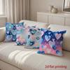 2D Colorful Heart & Star Patterned Pillow Covers Pattern Cushion Cover Suitable For Sofa Bedroom Car Pillow Cover
