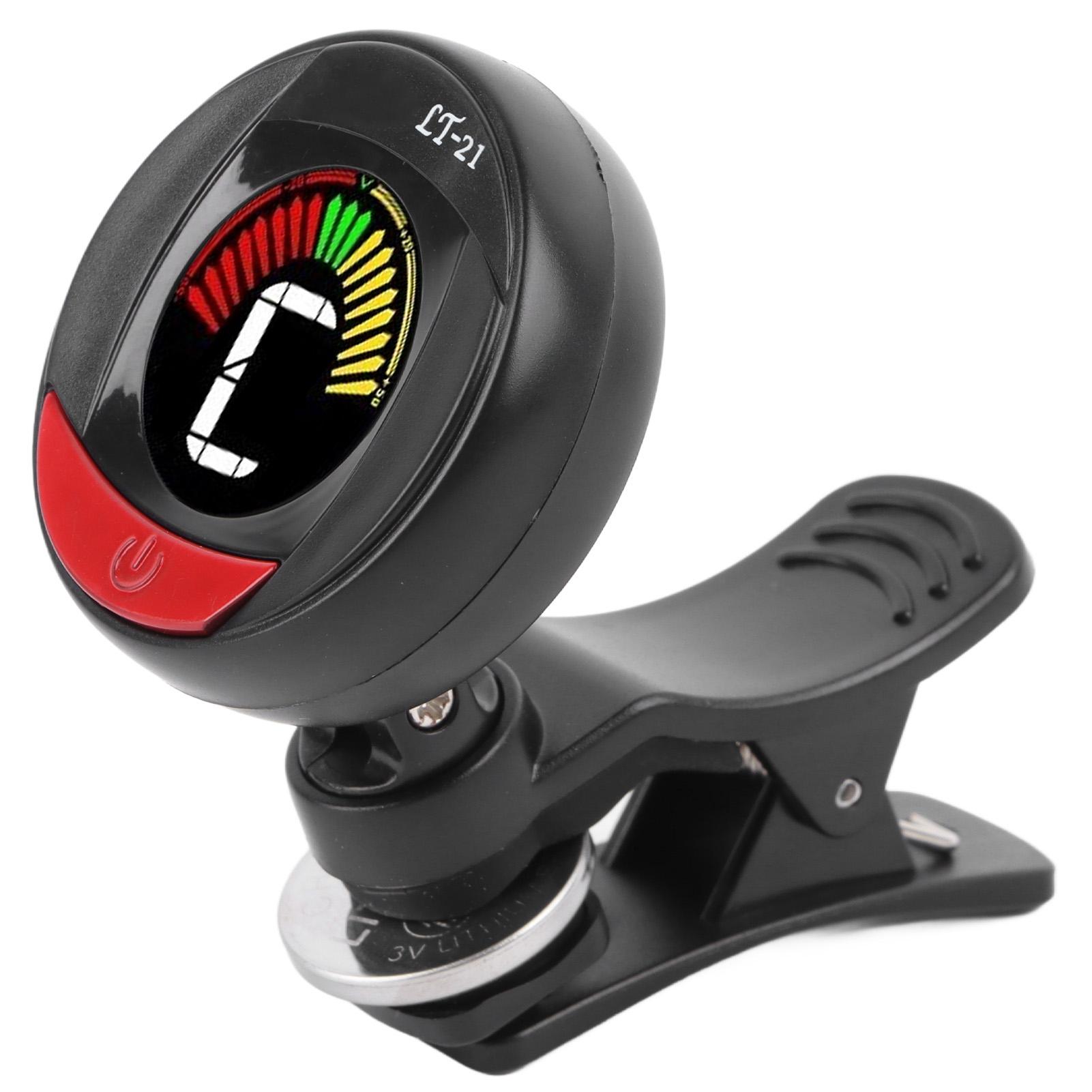 

Черный профессиональный цифровой электронный гитарный тюнер-клипса с цветным дисплеем