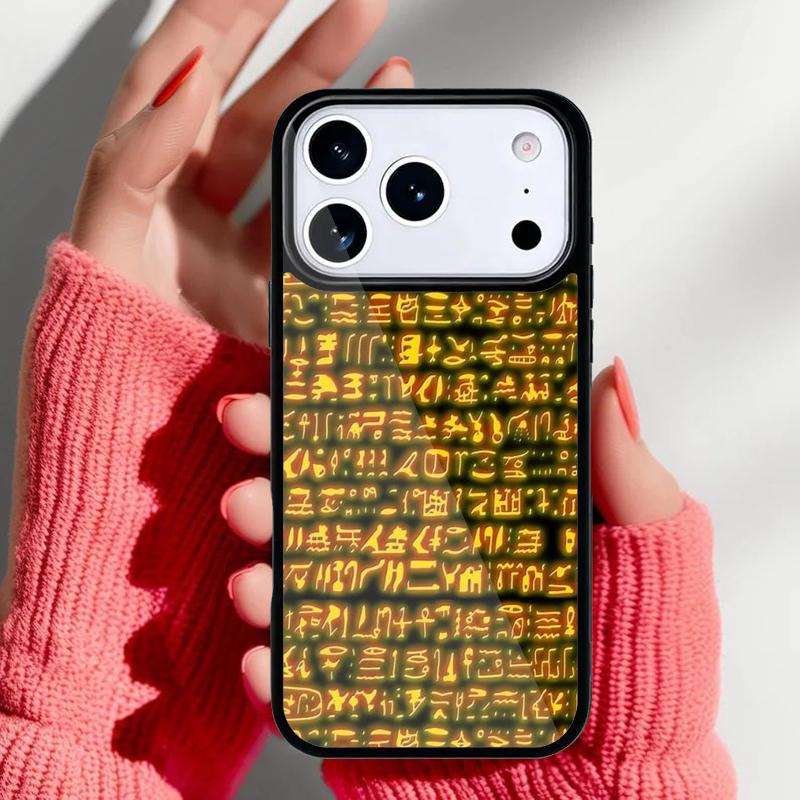 Egyptian-Hieroglyphics Phone Case for iPhone 17 16 15 14 13 Pro Max Back Cover for 12 11 Pro Coque