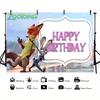 ANIMEZootopiaSCartoon Animal Background Photography Party Bedroom Living Room Decoration Shooting Background Cloth