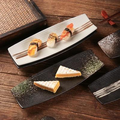 Japonská kuchyně Talíř na sushi Keramické nádobí Talíř na sashimi Talíř na dort s BBQ dim sum Kreativní proužek
