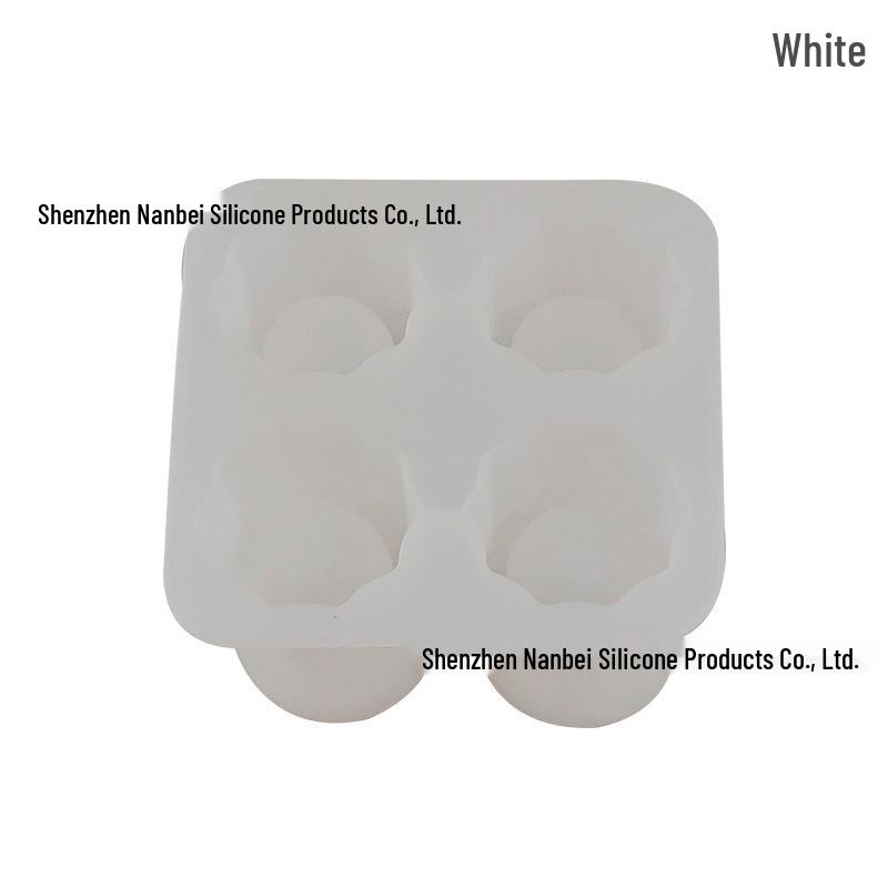Silicone 4-Hole Ice Cube Tray for Whiskey and Summer Drinks