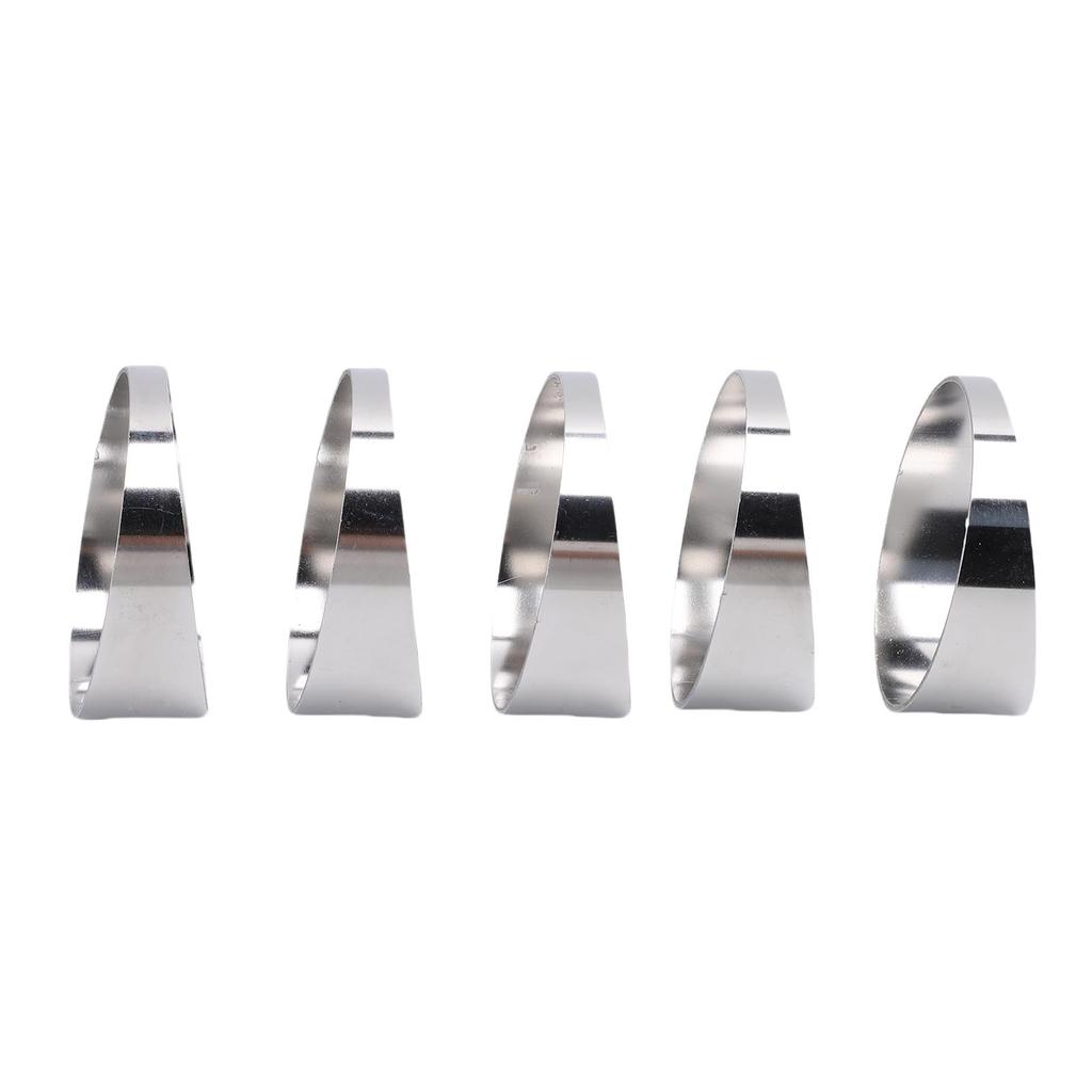 5Pcs 304 Stainless Steel Pie Cuts Tight Radius Deburred Not Welded for Automobiles Exhaust Pipe System Modification
