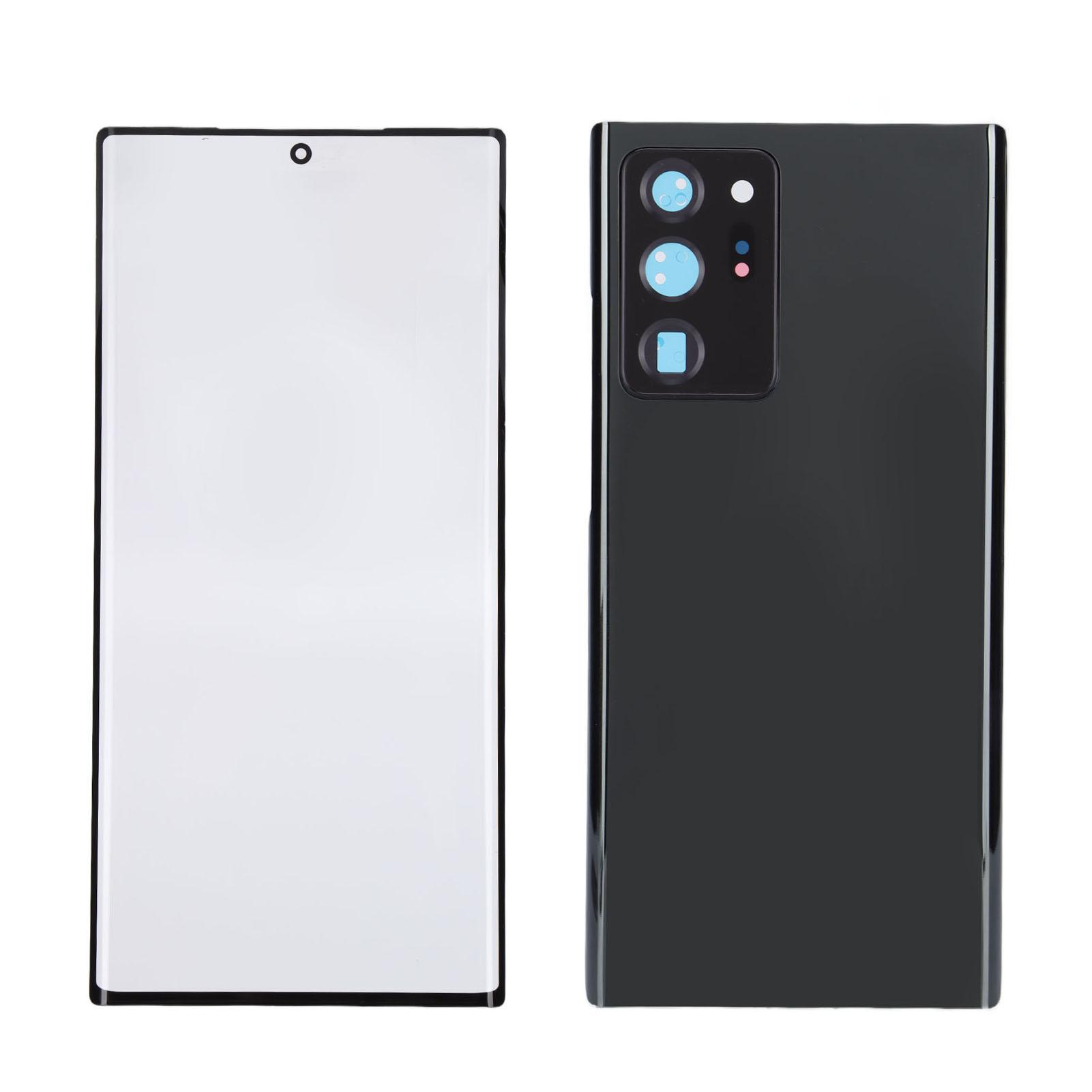 

Комплект для замены задней стеклянной крышки, переднего внешнего объектива и экрана для мобильного телефона Samsung Note чёрный