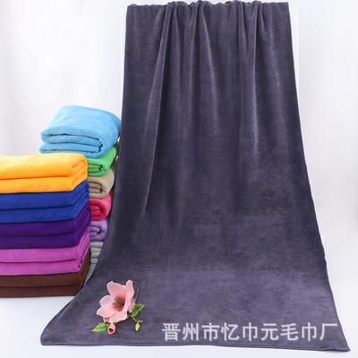 Fine Fiber Thickened Bath Towel 80 * 180 400g Absorbent Beach Bath Towel