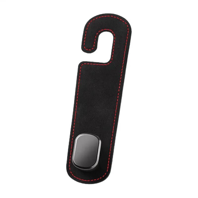 1Pc Universal Car Suede Alloy Seat Hook Stowing Rear Seat Headrest Hook Storage Hanger Hanging Hooks Interior Car Accessories