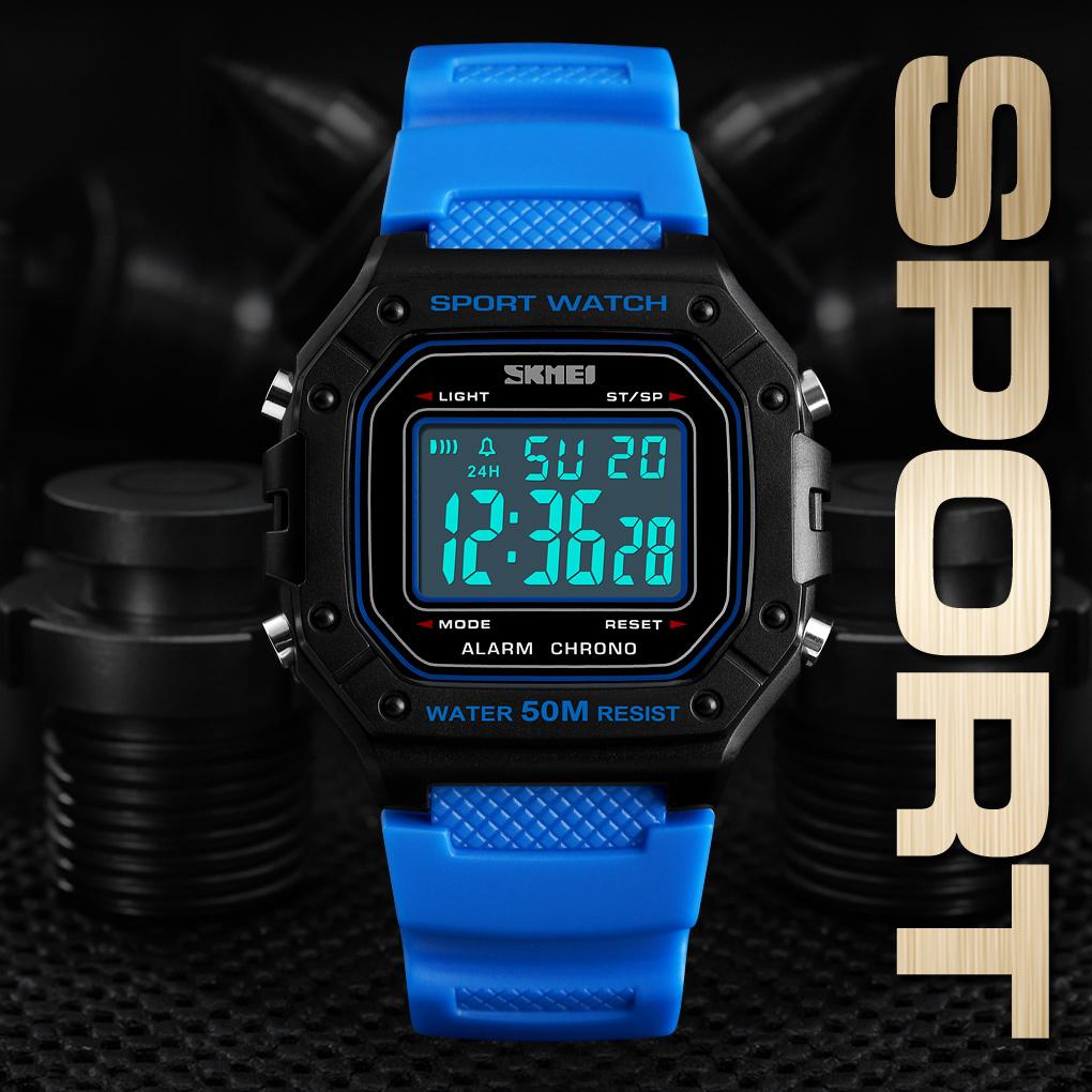 SKMEI 1496 Herrenuhr Outdoor Sportuhr Herren Digitale Uhren 5Bar Wasserdicht Wecker Mode Militärische Herren Digitaluhr