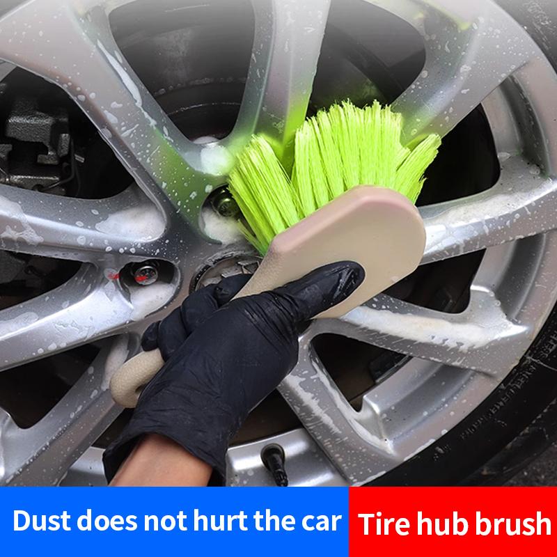 

Car Wheel Brush Multifunctional Steel Rim Cleaning Soft Bristle Brush Car Foot Mat Brush Tire Cleaning Brush Car Accessories