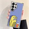 Funny Cartoon Ugly Fish Soft Phone Case For Samsung Galaxy S26 Ultra S25 Edge S24 FE S23 Plus S22 S21 + S20 Plating Anti-Fall Fu