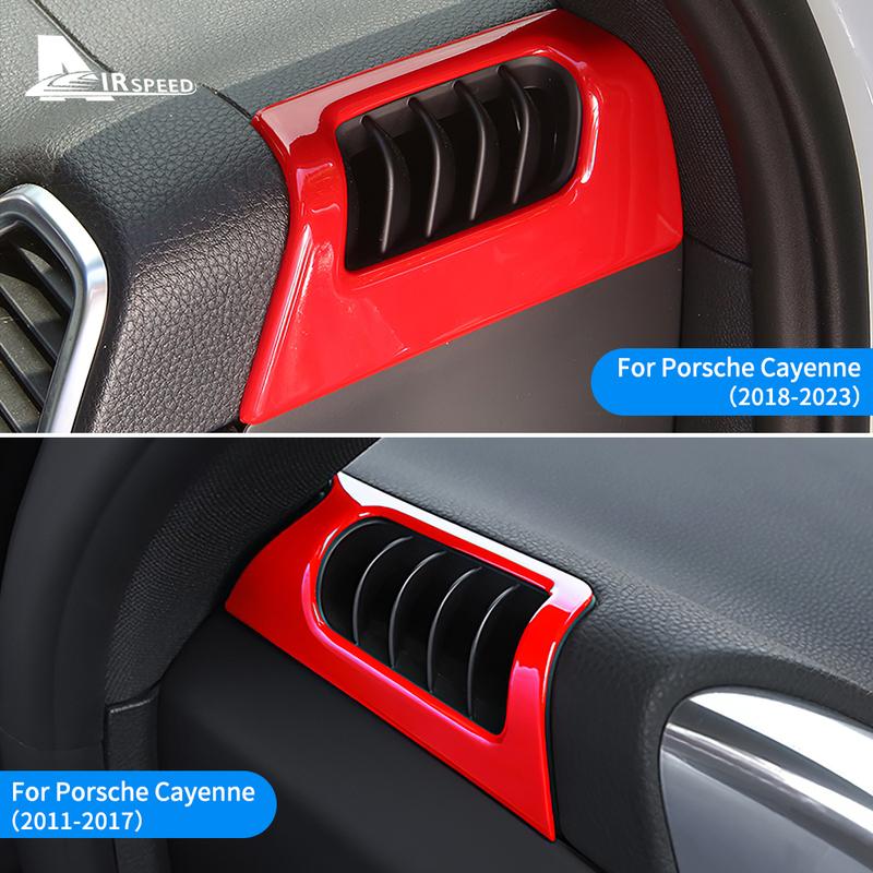 Chrome Abs Car Front Side AC Air Outlet Vent Trim Cover for Porsche Cayenne 2011-   Decor Interior Auto Accessories