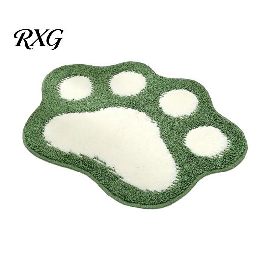 Unique Shaped Bath Mat Cat Paw Mat, Non-Slip Soft Fluffy Rug, Absorbent Cashmere-like Washable Cute Area Rug for Entrance Bathroom Bedroom Non-slip