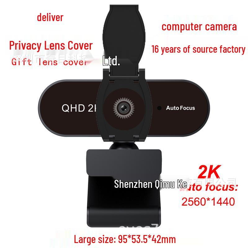 In-Stock 720P HD Webcam for Online Classes with Microphone & Lens Cover