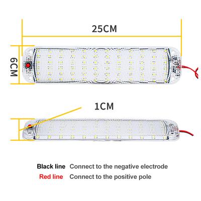 LED Auto Innenleuchte Wohnmobil Deckenleuchte Streifenlampe mit Schalter 12V-80V 24V Camper Bäcker Bus Boot LKW Dachleuchte 48/72 LEDs