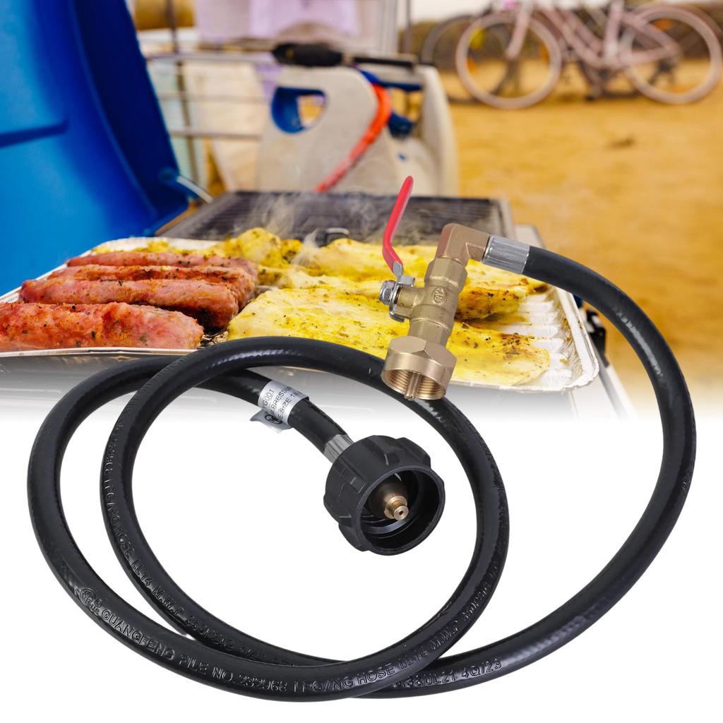 Upgraded Propane Refill Adapter 4ft Stainless Steel Braid Hose for 1lb To 20lb Tank Conversion Gas Connector