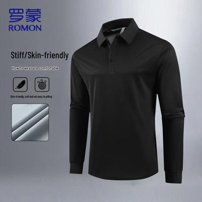 Herren Langarm Business Casual Poloshirt