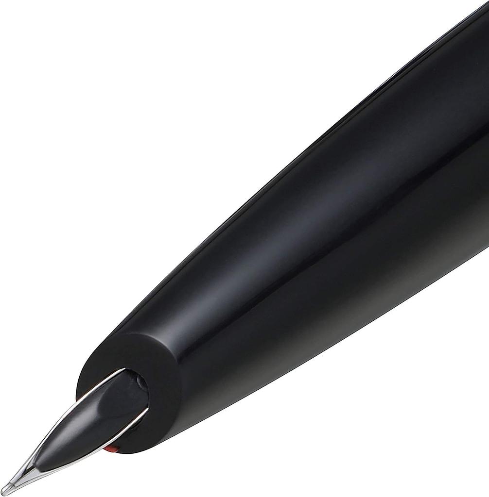 Sheaffer Icon Matte Black and Glossy Black PVD Approved Fountain Pen Medium Nib - (E0910853)