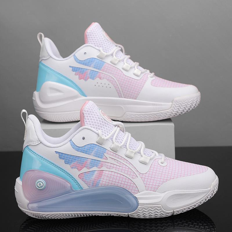 Guochao College Wind Shock Absorption and Wear-resistant Practical Basketball Shoes Men's and Women's Versatile Trend Fashion Couples Casual Sports Sh