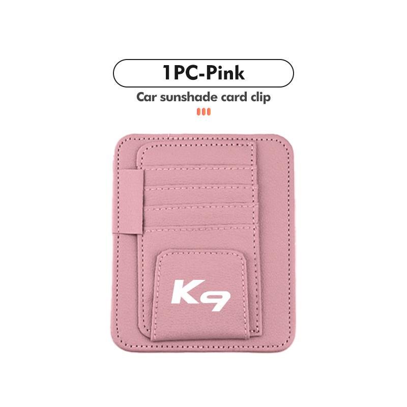 Car Sun Visor Organizer Multi-Pocket Business Card Storage Accessory For KIA Cerato Proceed Venga Stonic Picanto Sorento Stinger