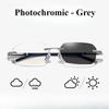 Myopia Glasses Frameless HD Optional Photochromic Glasses Anti Blue  Men's Anti Fatigue Clear Glasses