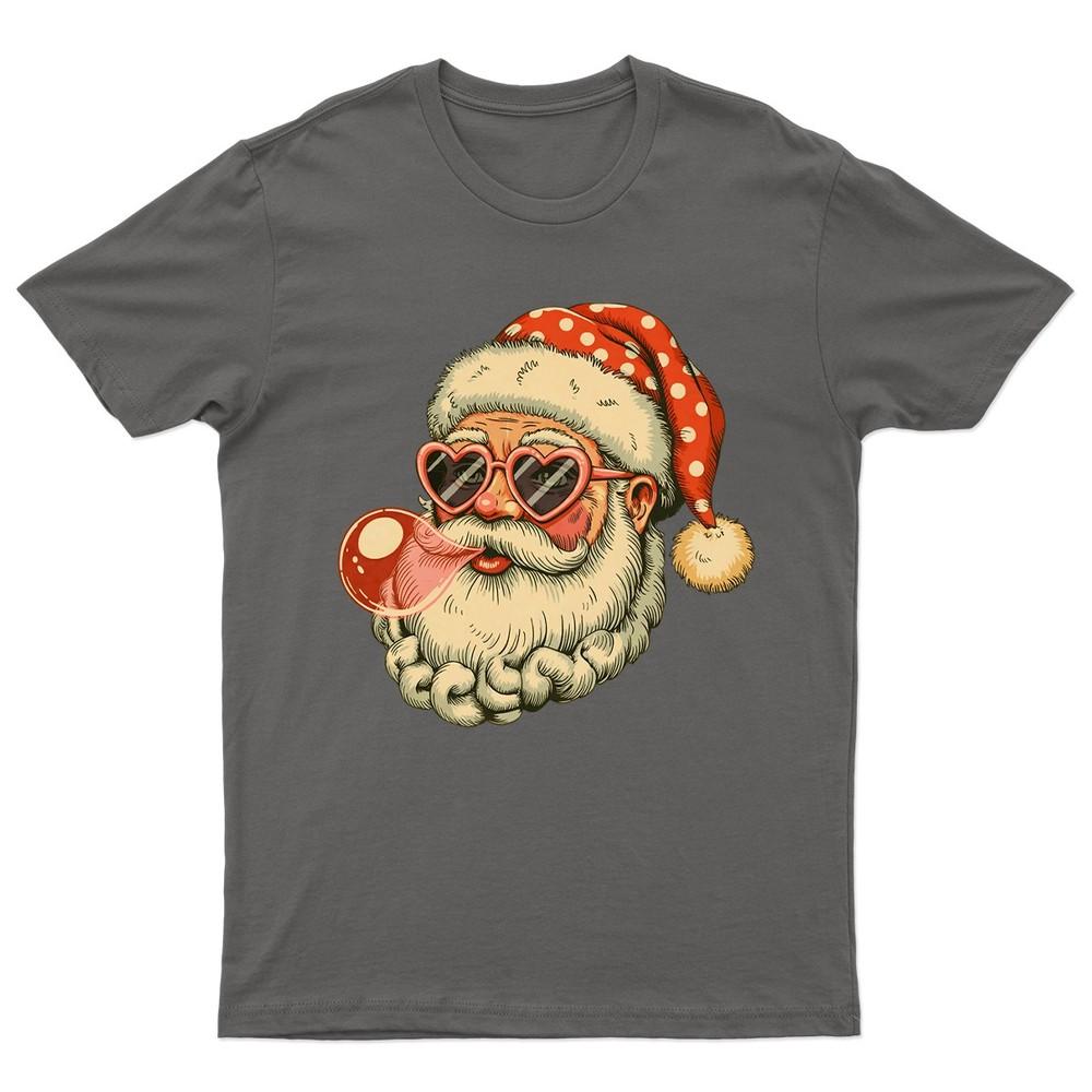 Cool Santa Claus Heart TShirt Unisex Gift Retro Seasonal Funny Xmas Unisexs a