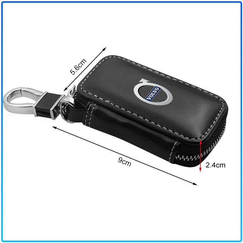 For Volvo XC90 XC60 XC70 XC40 V90 V60 V40 C70 C30 S80 Car Key Holder Pouch Wallet Housekeeper Key Case Mini Card Bag