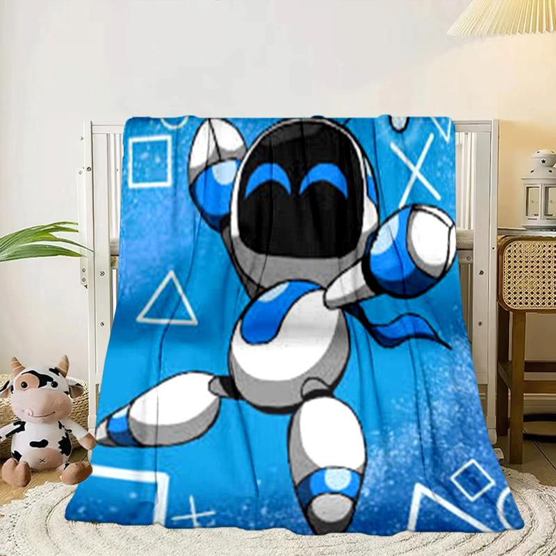 Weltraumabenteuer Astro Bot Tragbare Decke/Weiche Decke Bettwäschedecke Geeignet für Reisen Camping Wohnzimmer Büros Sofas Fan-Geschenke