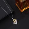 Two-tone Sunflower Heart 'I Love You' Projection Necklace - European & American Style