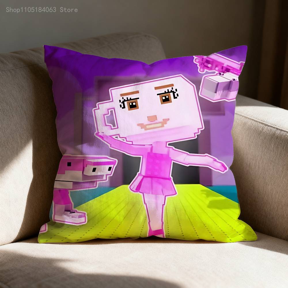S-Steal A B-Brainrot No 9 House Pillow Case Print Polyester Fiber 40X40 Cm Home Sofa Throw Cushion Cover Decoration