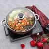 Shangheng Wine Red 26cm Double Layer Soup Pot with Steamer