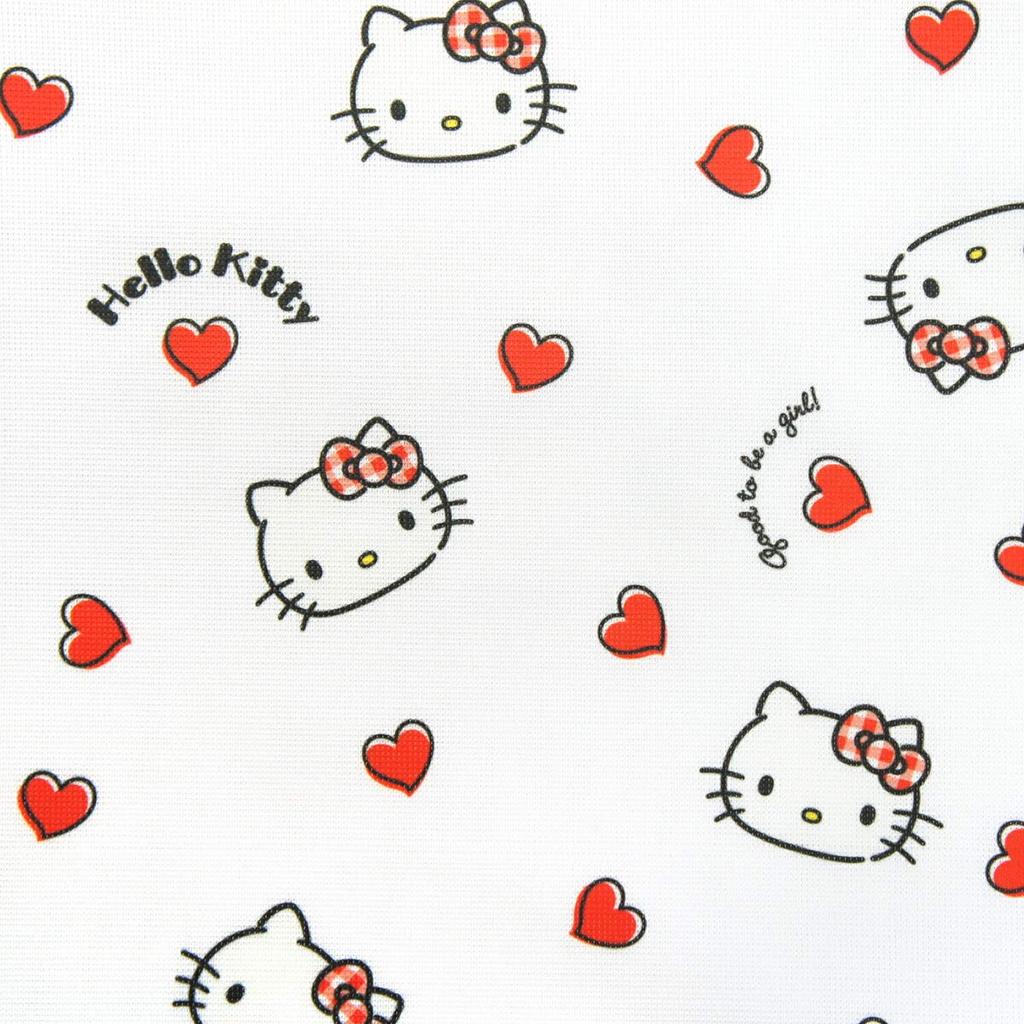 Noren Kobo Cafe Hello Kitty Heart 120cm Wide x 45cm Perfect for Small 93540 Curtain, Check, Long, Windows,