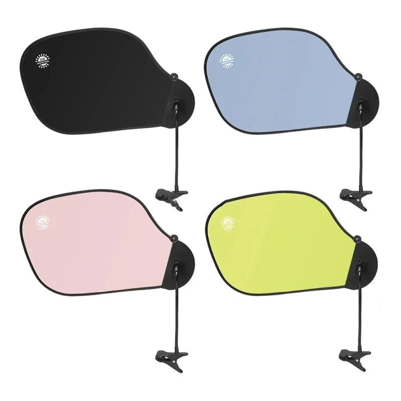 Adjustable Office Laptop Sun Shade with Clip UV Glare Reduction Sun Visor Heat Shield Foldable Computers Privacy Sunshader