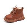 New Winter Children's Fashion Plush-Lined British Short Boots – Boys' Side-Zipper Trendy, Girls' Snow Boots