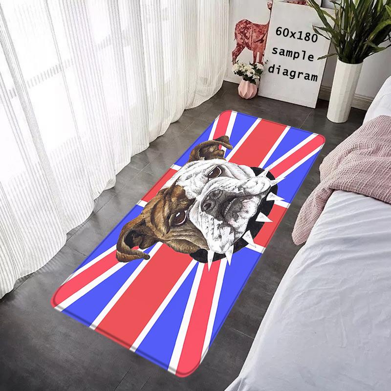 Door Mats Interior Foot Rug English Bulldog Welcome Floor Mat for Entryway Soft Hallway Carpet Kitchen Rugs Fluffy Home Decor