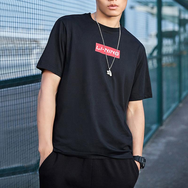 Li Ning Sports Fashion Collection T Shirts Unisex Crew Neck Moderate Straight Fit AHSR665-1