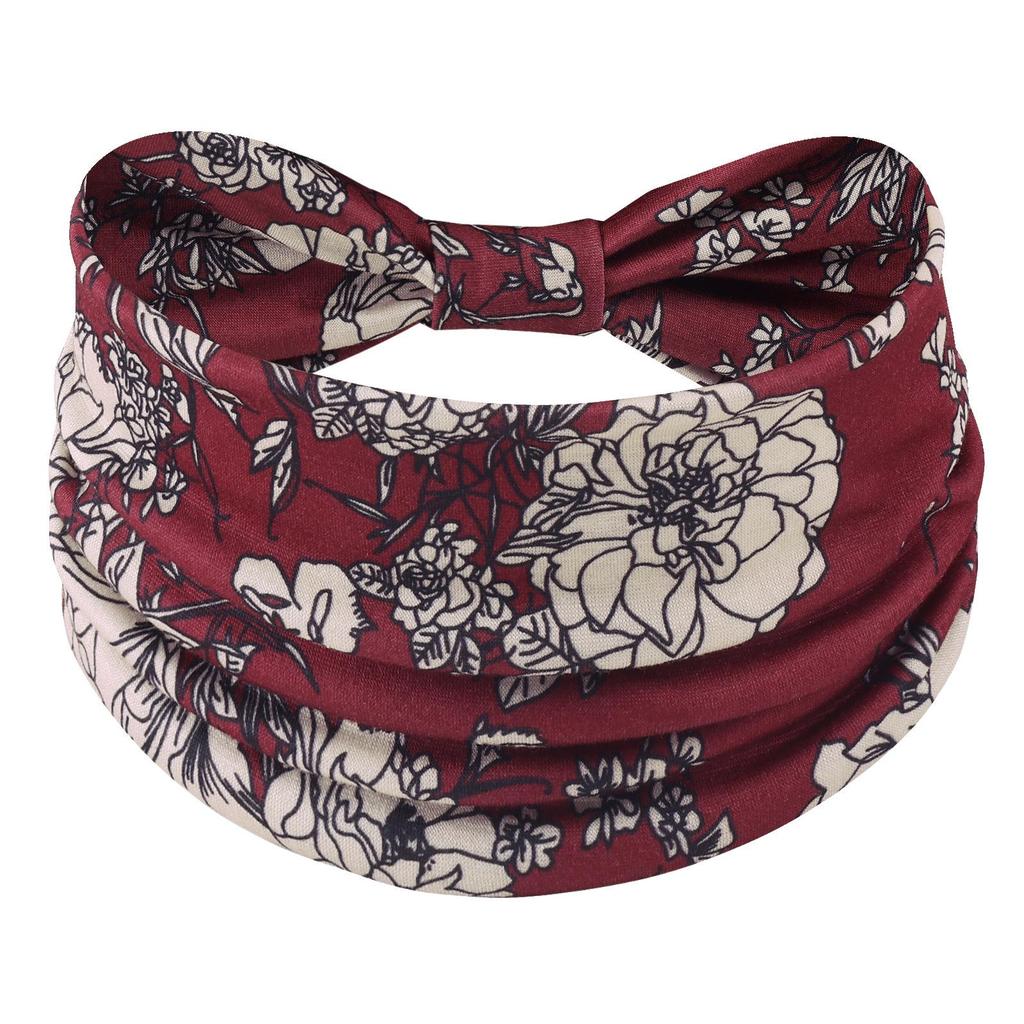 Cross-Border Women's Cotton Yoga Headband - Elastic, Sweat-Absorbing, Fashionable