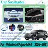 Cubiertas Antiviento y Antivaho para Ventanas de Coche Para Mitsubishi Pajero 4 V73 Accesorios 2006~ Protector Solar para Parabrisas de Coche Cubiertas Accesorios para Coche