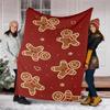 Christmas gingerbread man Theme Printed Blanket - Perfect for Couch, Bed, Travel & Outdoor Use | Machine Washable, Cozy & Durable.