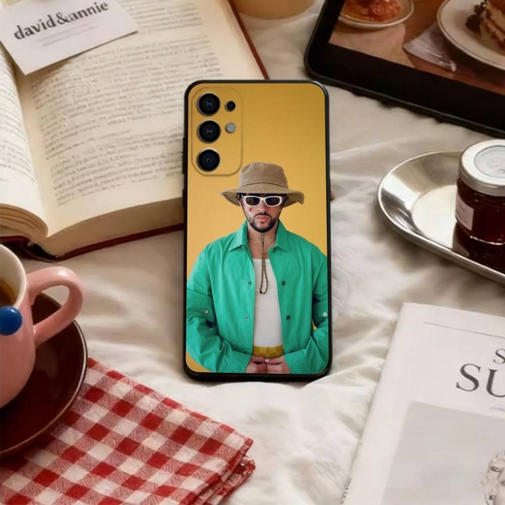 Bad Bunny Phone Case For Samsung S25,S24,S21,S22,S23,S30,Ultra,S20,Plus,Fe,Lite,Note,10,Soft Black Cover