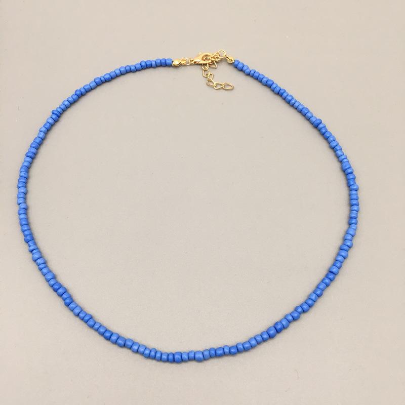 Bohemia Summer Classic Multicolor Rice Bead Chain Pendant Necklace for Women Fashion Charn Beach Collar Jewelry Gift Wholesale