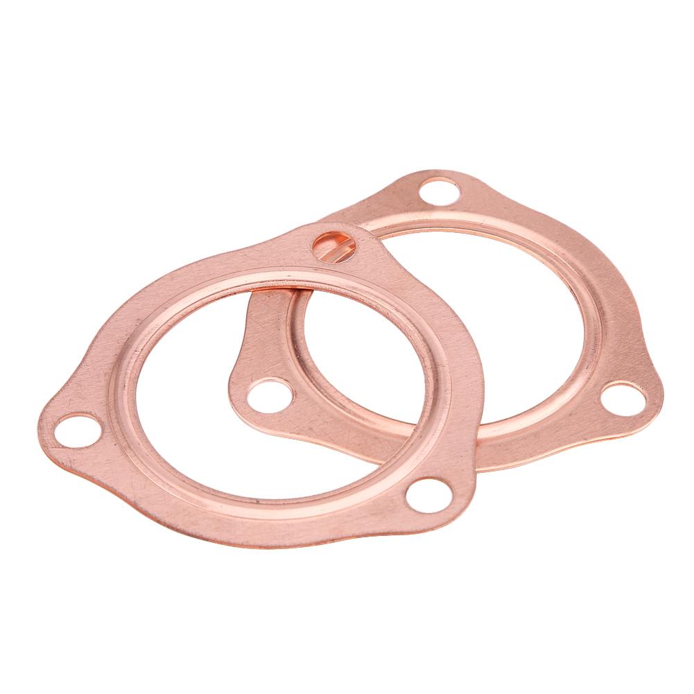 2.5 Inch Copper Exhaust Gaskets 2PCS for 302 350 454 Direct Reusable 3 Hd Points Gaskets