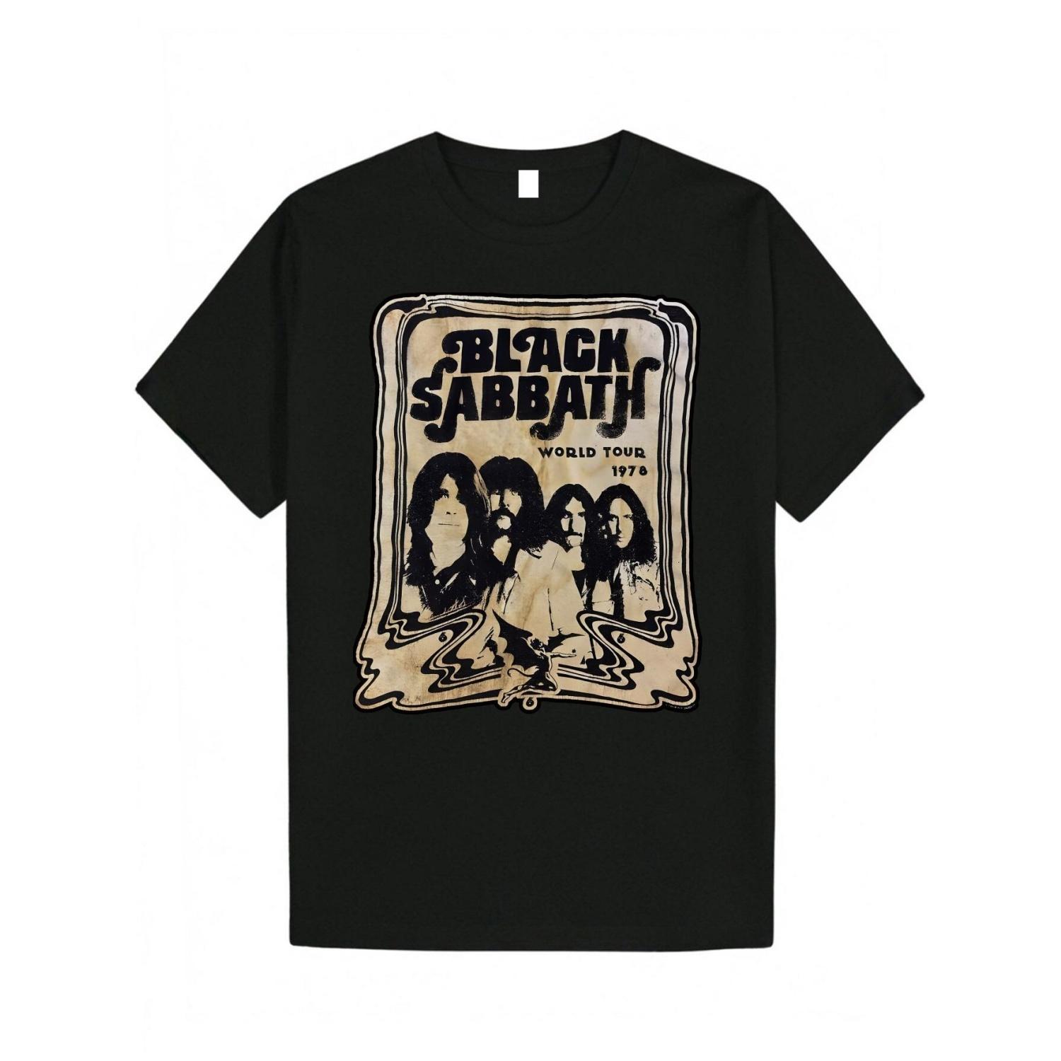 

1971 Tour Design Heavy Metal Band Printed T-Shirt Mens Fashion Casual Wear Short Sleeve Loose Comfort T-Shirt Daily Men Clothing XXXXXL чорний