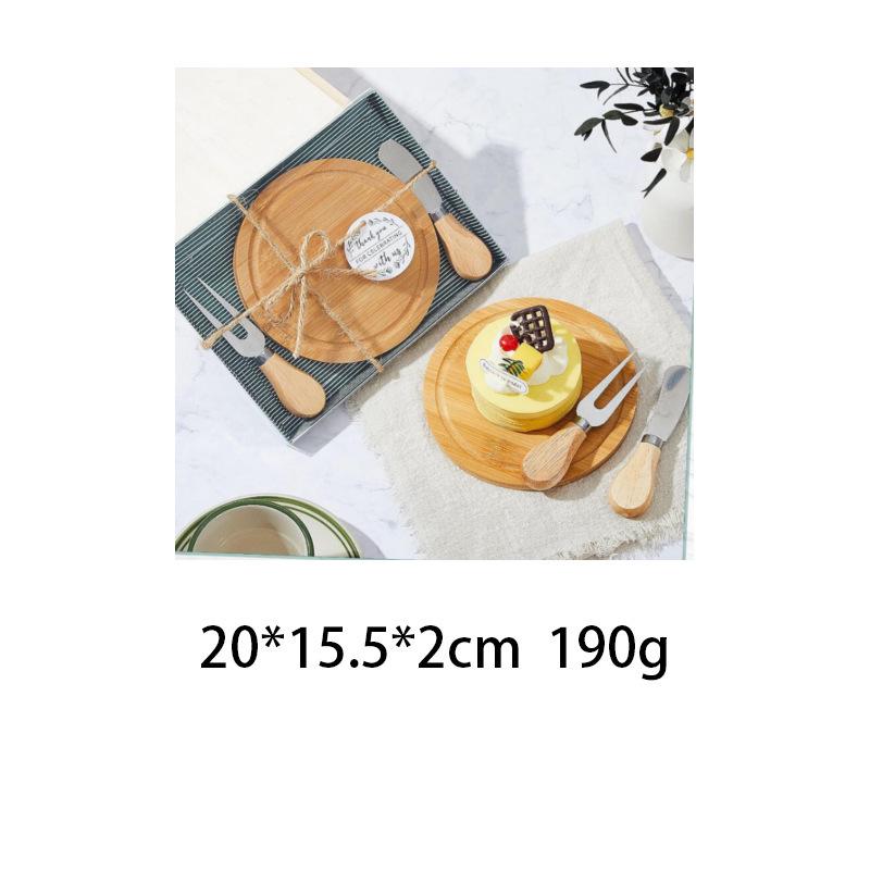 

Gift Box Bamboo Mini Cutting Board & Cheese Knife Set for Baptism, Wedding, Birthday, or Banquet