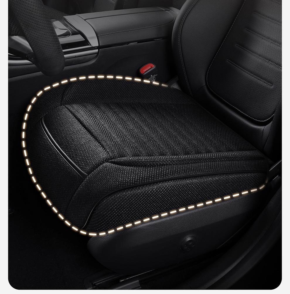 All-Season Cotton & Linen Car Seat Cushion for Sedans, SUVs, Off-Road Vehicles & Trucks - Model YM3